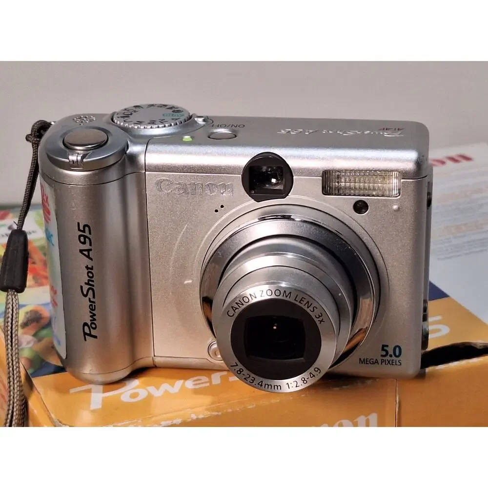 Canon PowerShot A95 5MP Digital Camera Tested Works Box Manuals CF Card